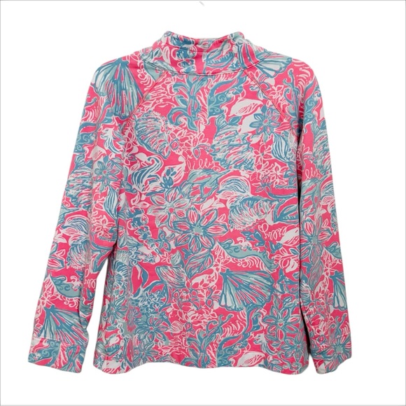 Lilly Pulitzer Skipper Popover Pink Sun Ray Summer Siren Pullover - Picture 3 of 9